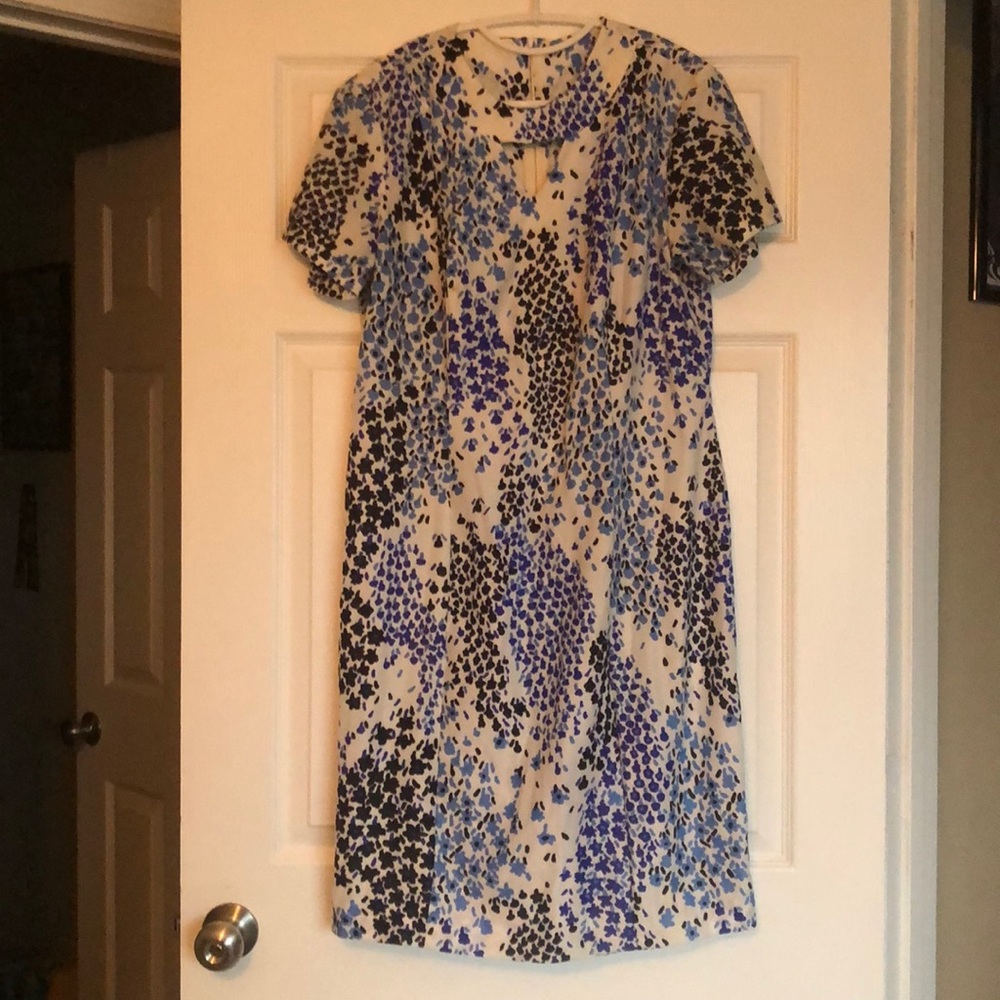 Vintage Oriental Polyester Dress W/ Keyhole XXL